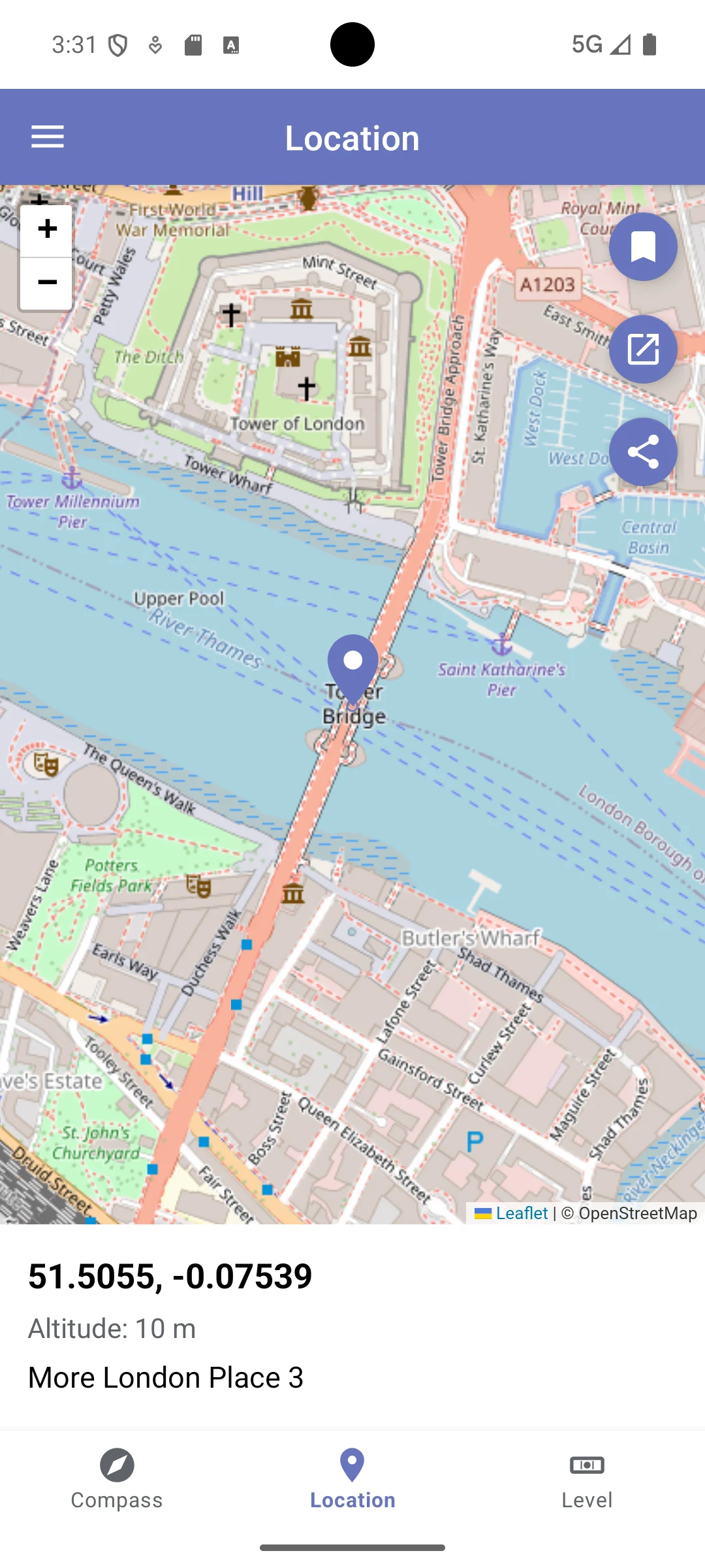 Compass, GPS & Spirit Level screenshot