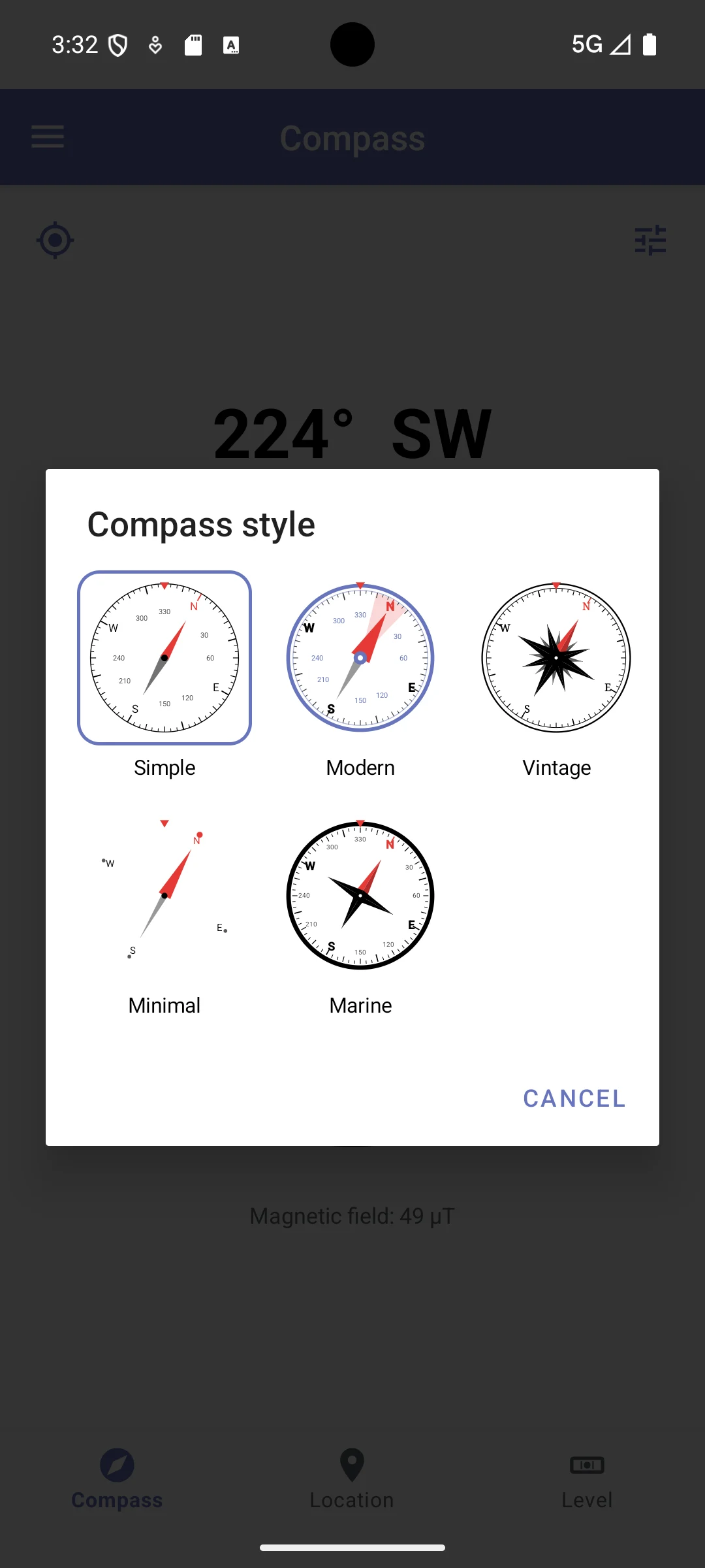 Compass, GPS & Spirit Level screenshot